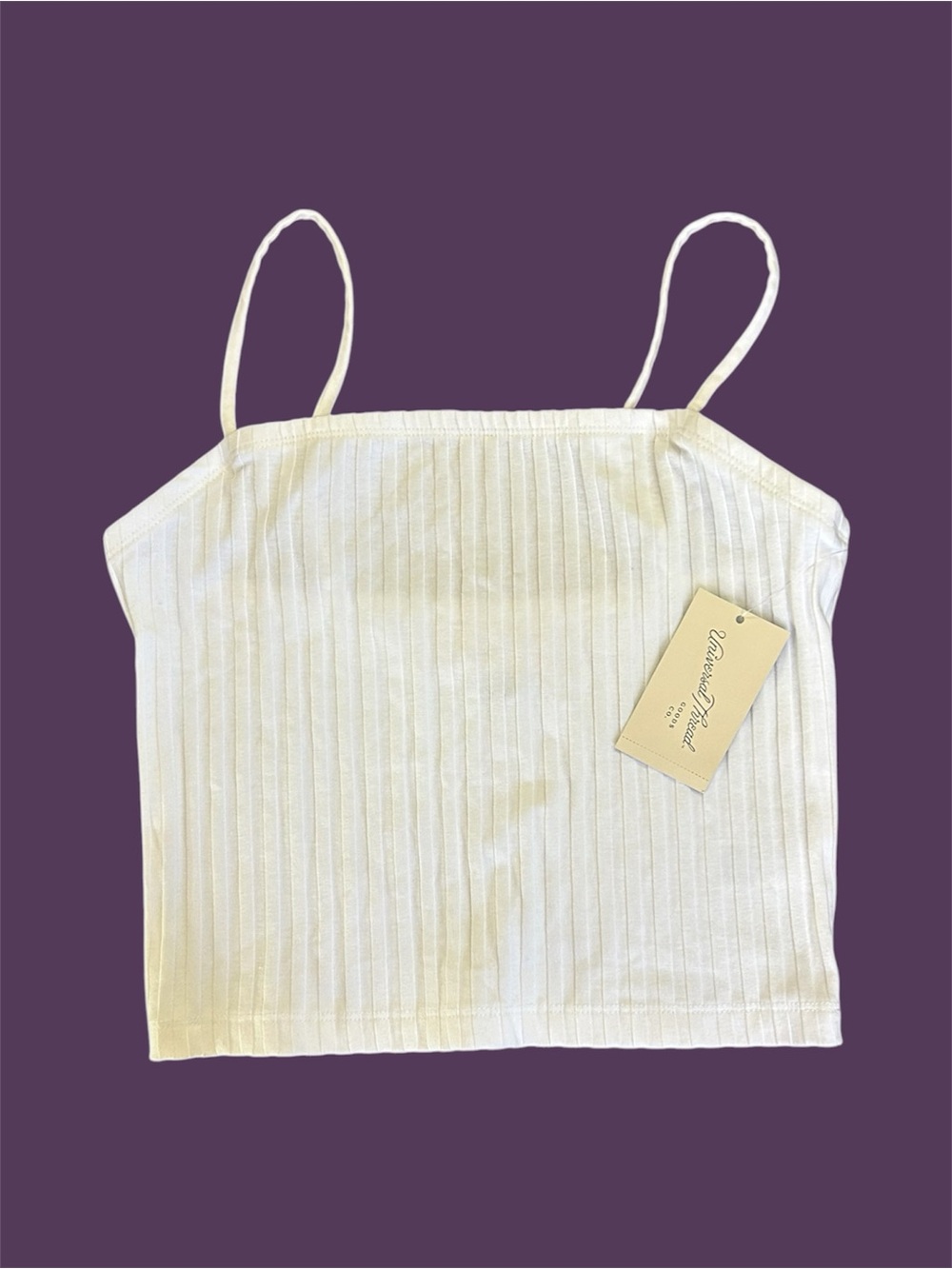 Universal Thread White Ribbed Cami Tank Top